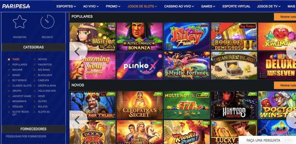 Paripesa Casino Versão Desktop